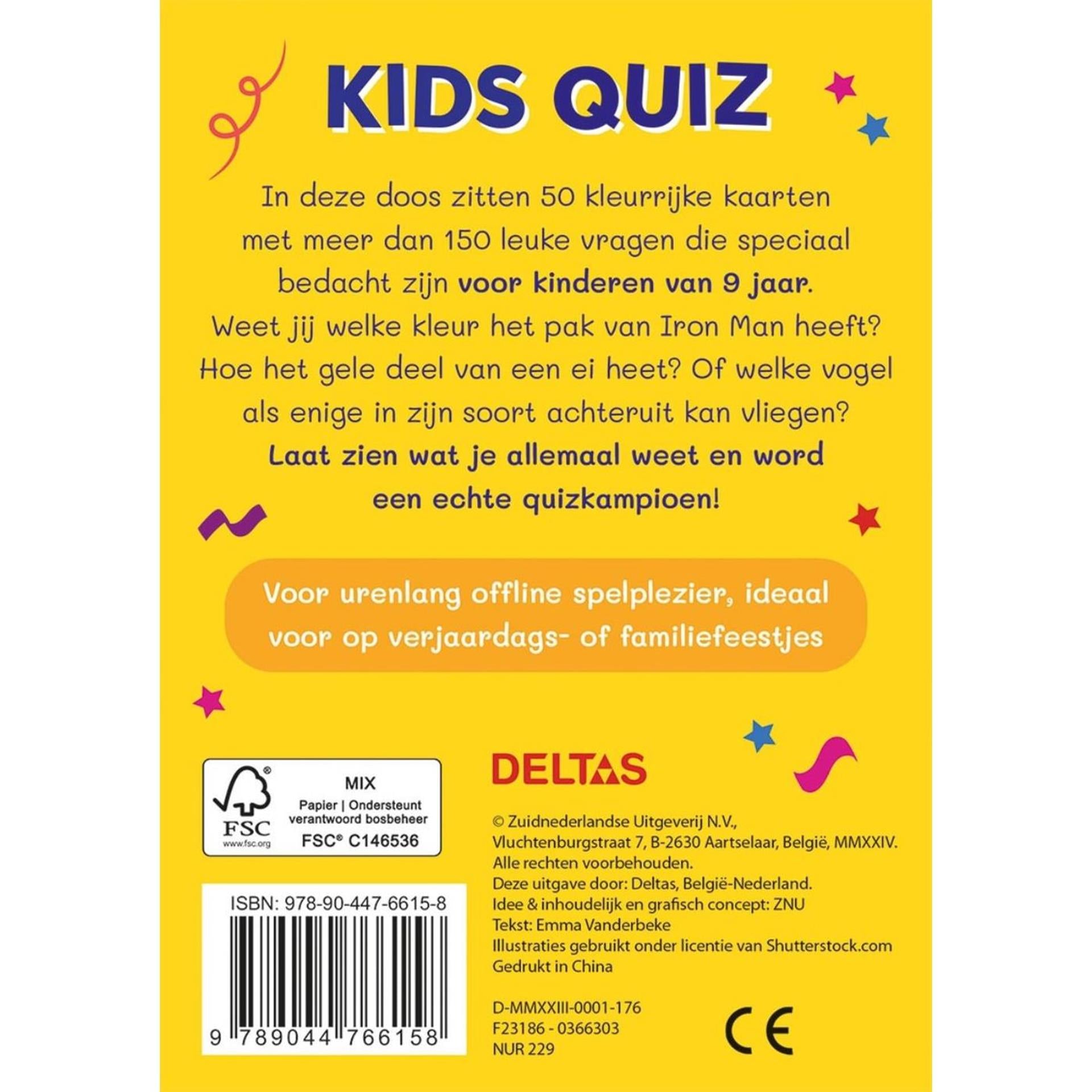 Deltas de allerleukste kids quiz 9 jaar