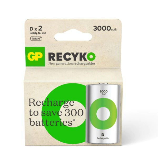 Gp batterij oplaadbaar recyko d x2st