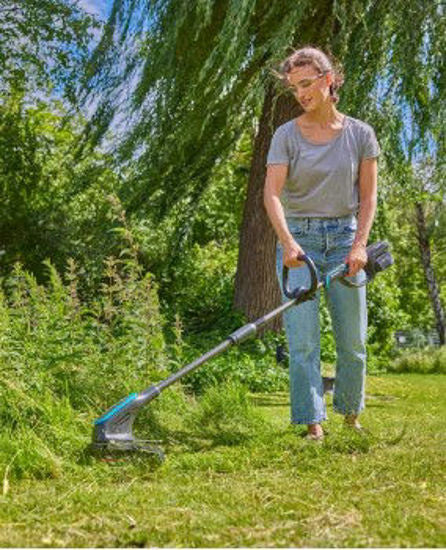 Gardena powertrim 30 18v grastrimmer (grijs turquoise, accu en lader niet inbegrepen)