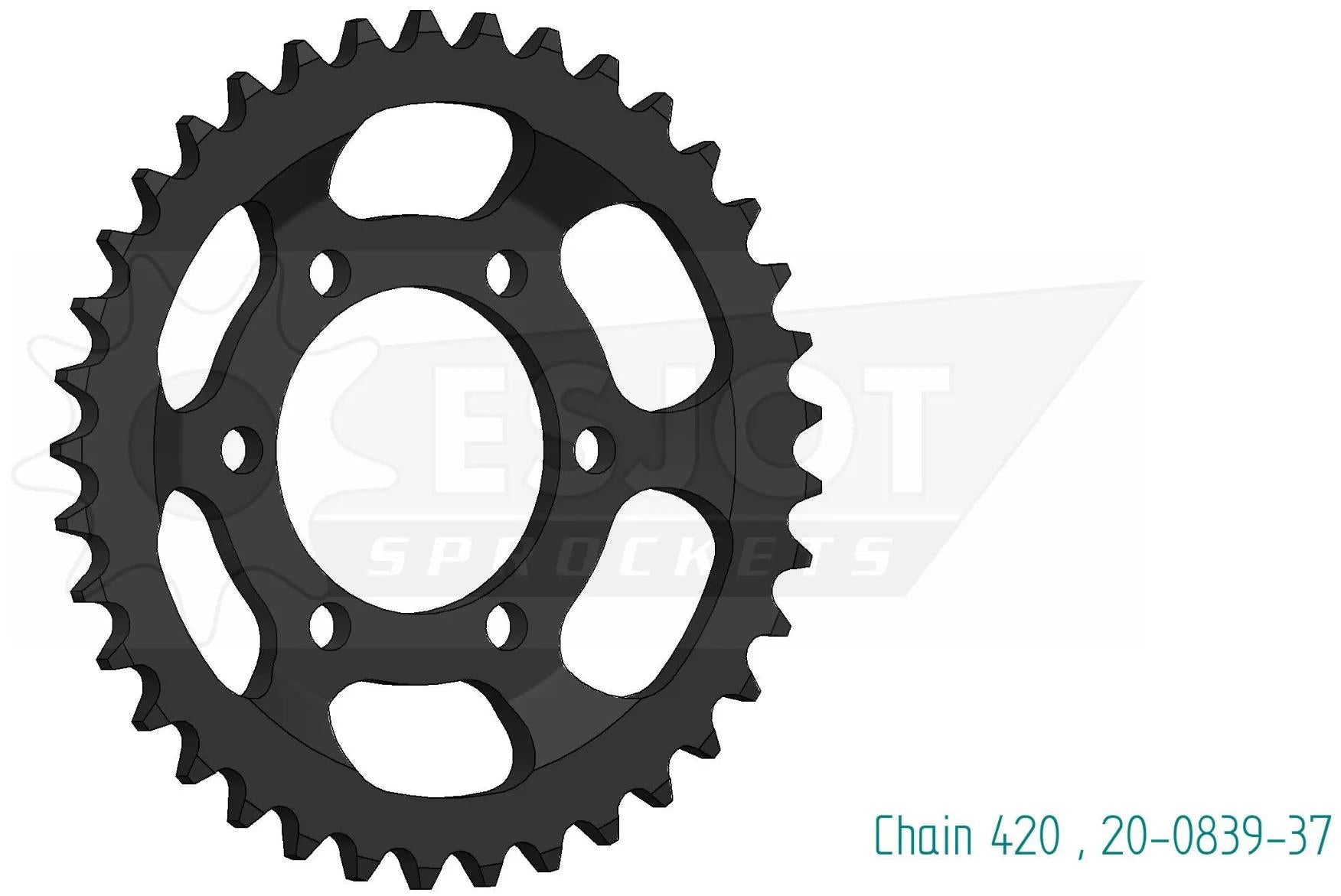 Esjot chain wheel 420 37z steel black