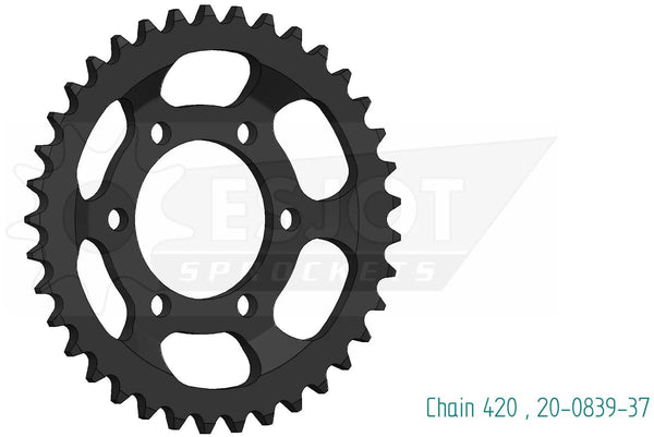 Esjot chain wheel 420 37z steel black