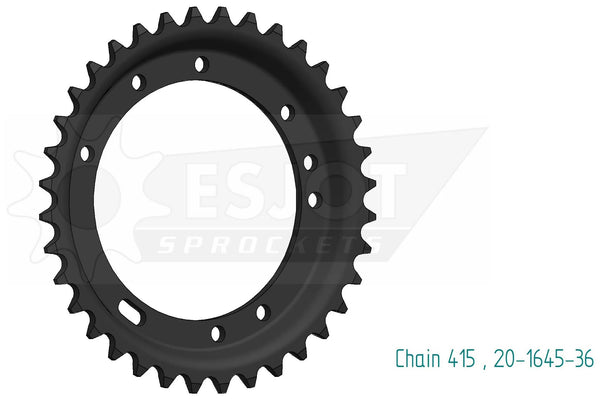 Esjot chain wheel 415 36z steel black