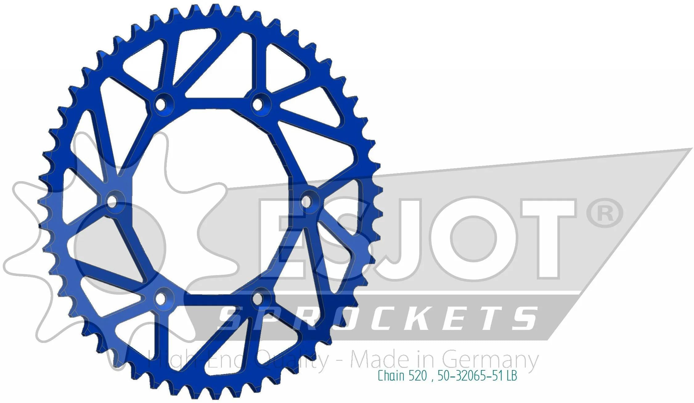 Esjot chain wheel 520 52z steel blue superlight