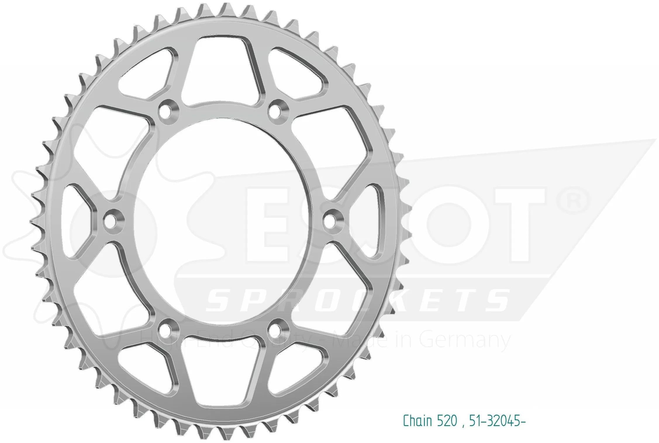 Esjot chain wheel 520 51z alu silver