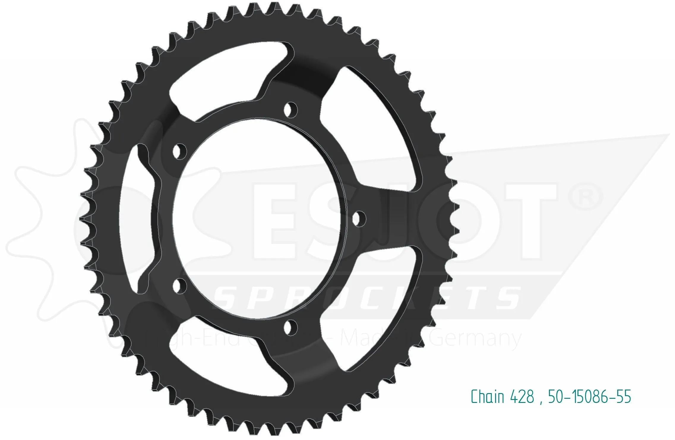 Esjot chain wheel 428 55z steel black