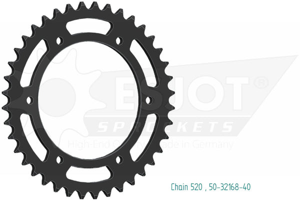 Esjot chain wheel 520 40 steel black