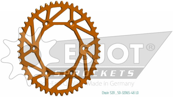 Esjot chain wheel 520 48z steel orange superlight