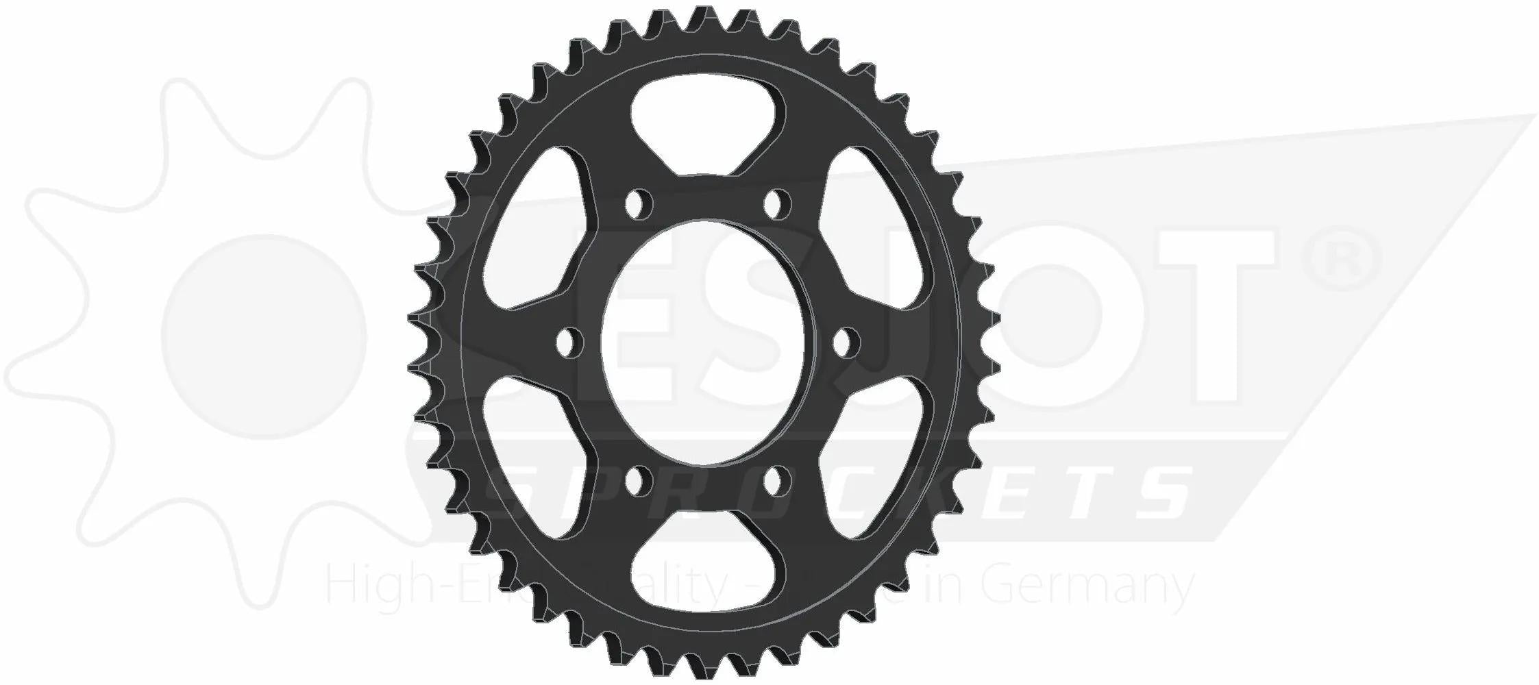 Esjot chain wheel 530 42z steel black