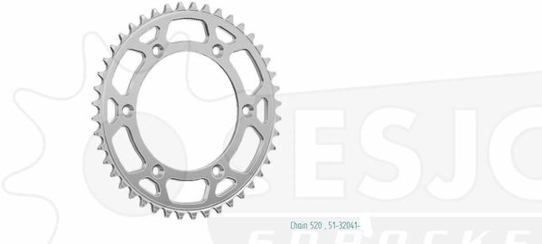 Esjot chain wheel 520 41z alu silver