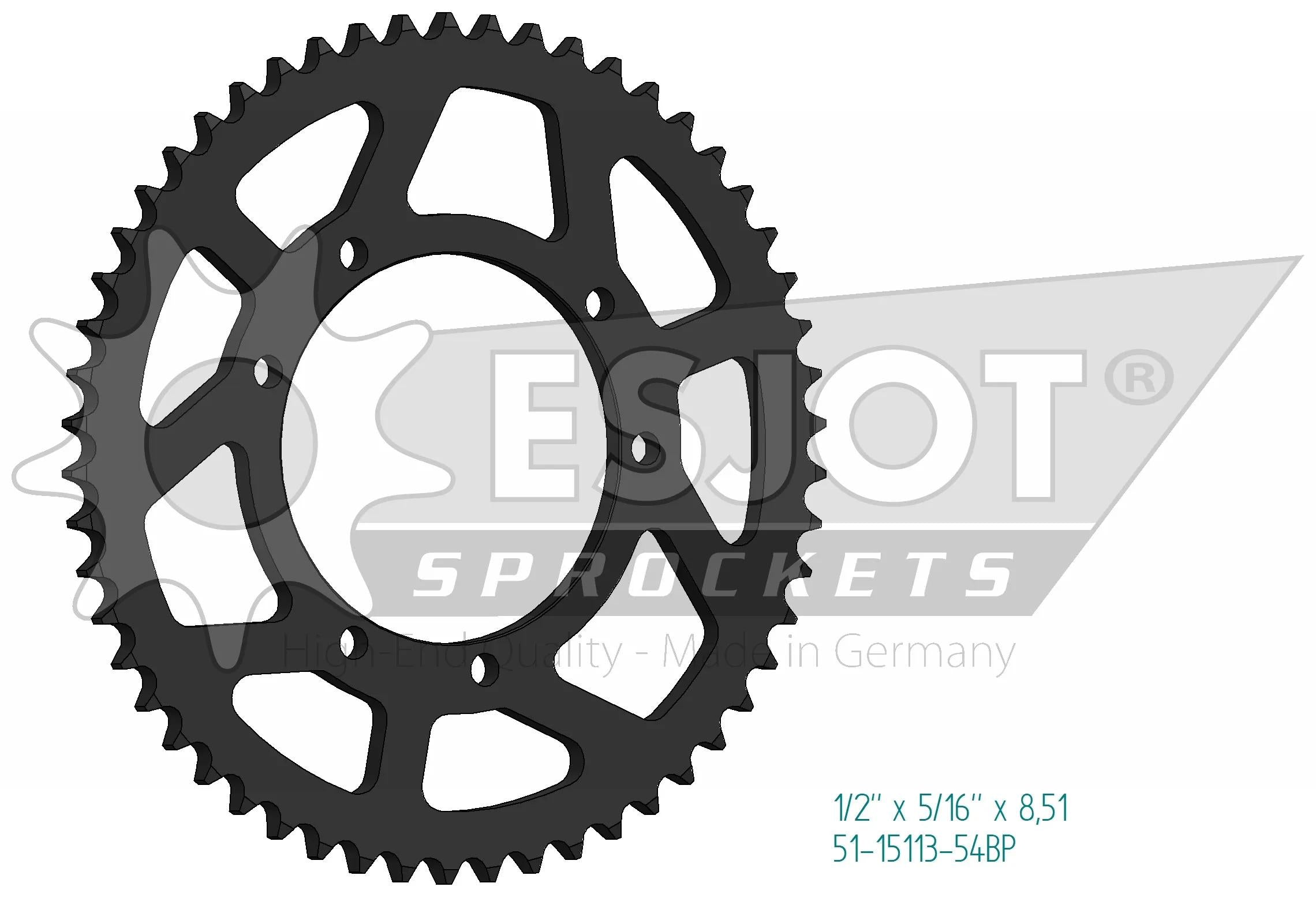 Esjot chain wheel 428 60z alu black