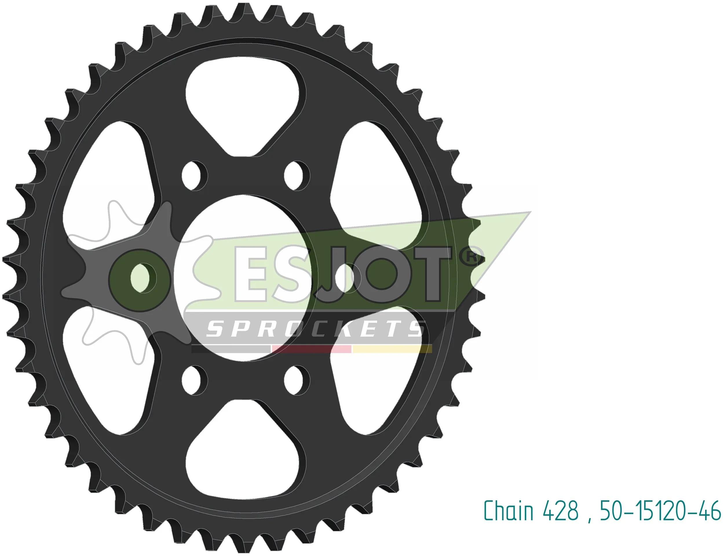 Esjot chain wheel 428 46z steel black