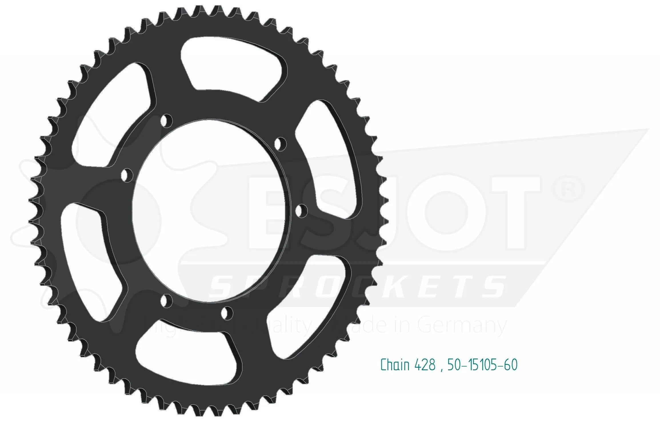 Esjot chain wheel 428 60z steel black