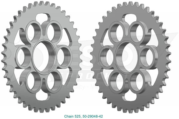 Esjot chain wheel 525 43z steel silver