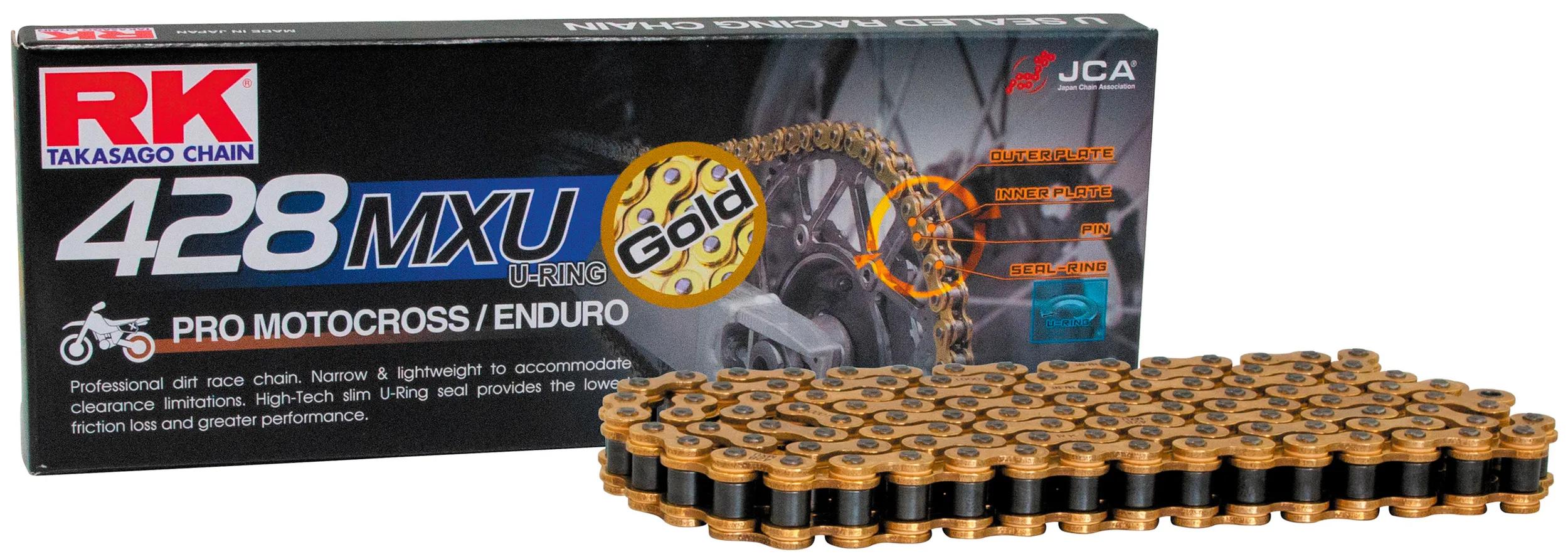 Rk chain 428 mxu 136 c gold gold open