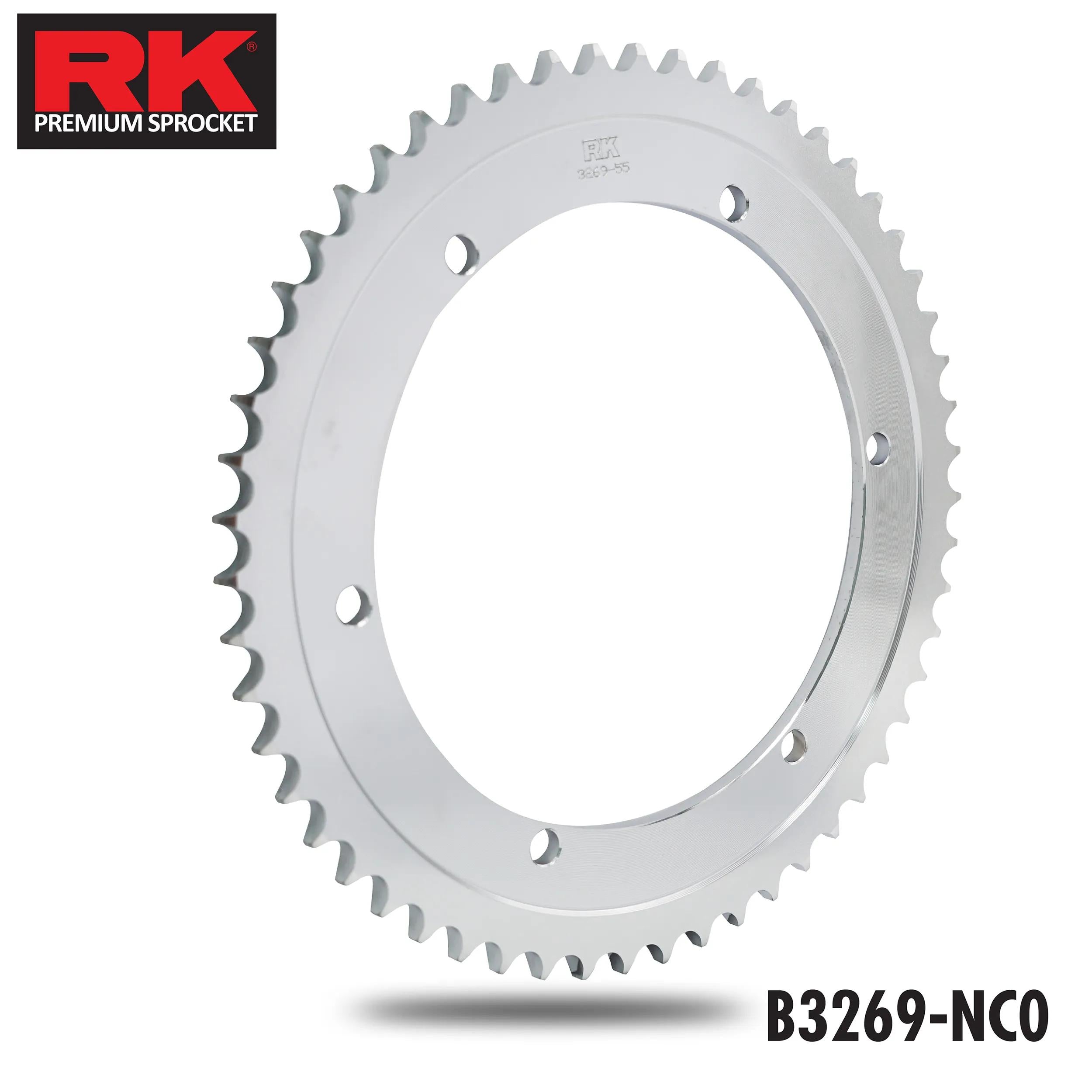 Rk chain wheel 428 55z steel silver