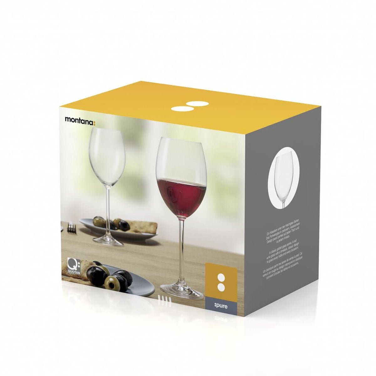 Montana pure rode wijnglazen set van 6 stuks 390ml