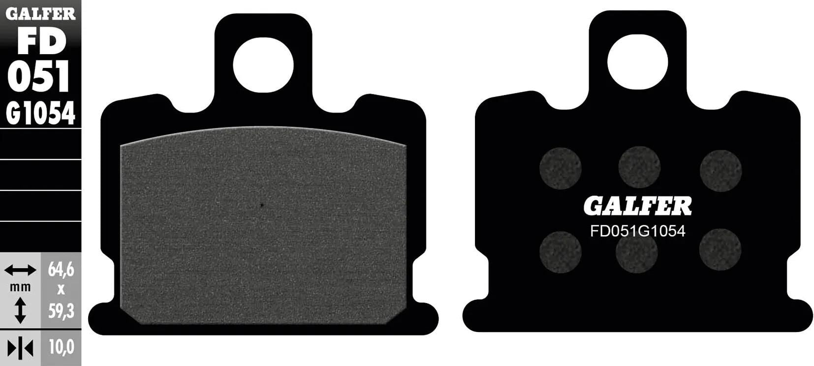 Galfer bremsbelag fd051 brake pad fd051 g1054 organic