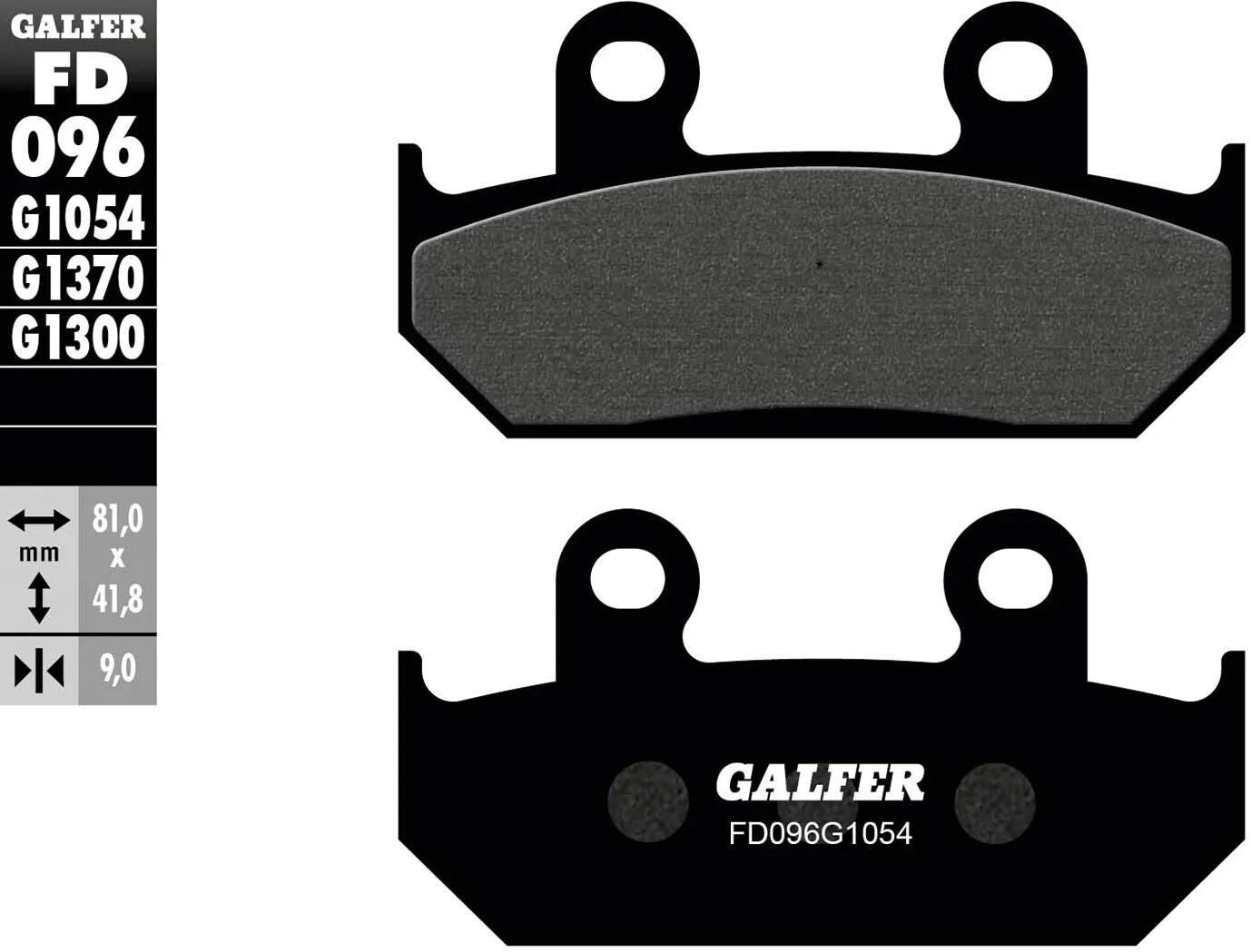 Galfer bremsbelag fd096 brake pad fd096 g1054 organic