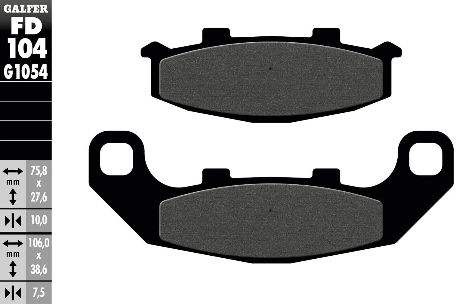Galfer bremsbelag fd104 brake pad fd104 g1054 organic