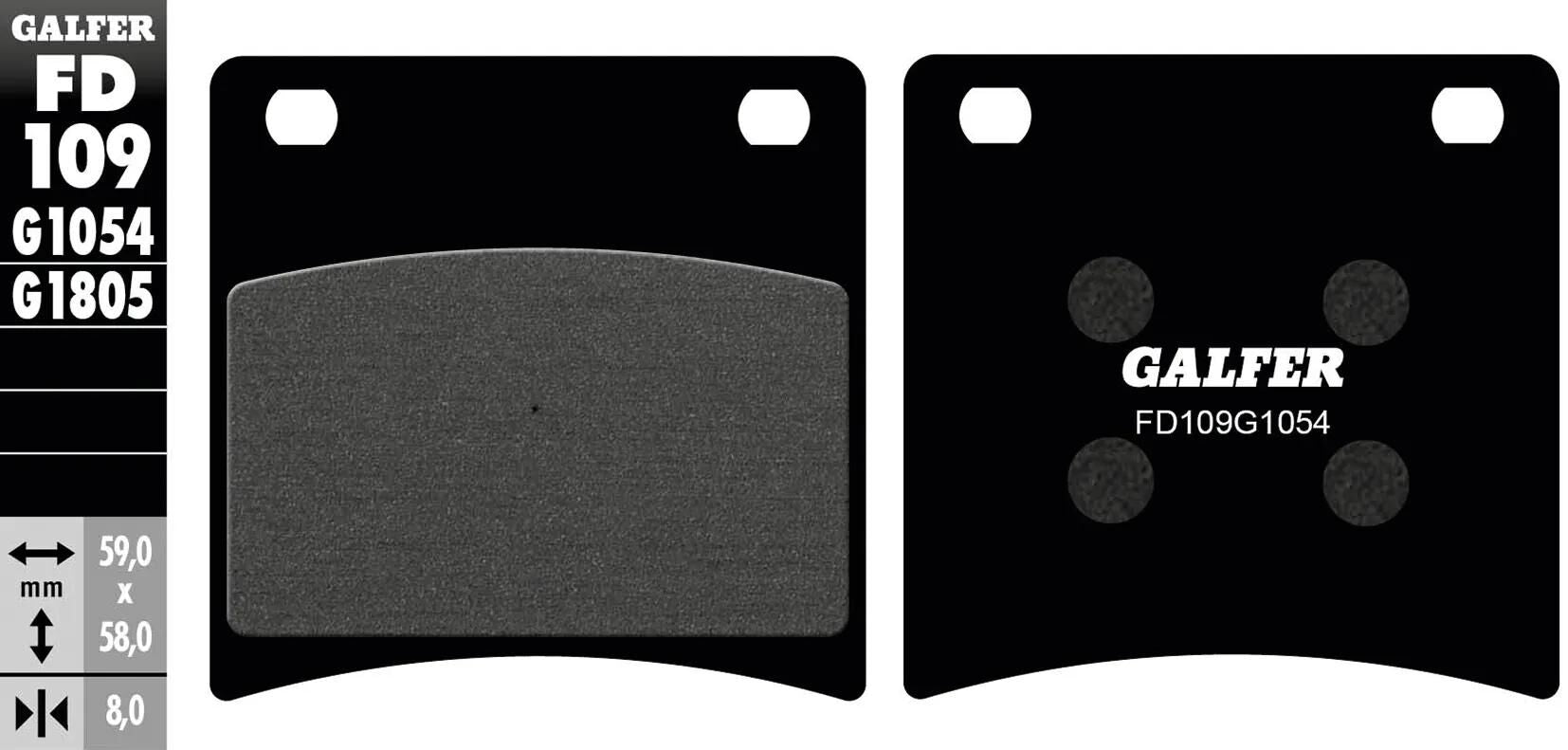 Galfer bremsbelag fd109 brake pad fd109 g1054 organic