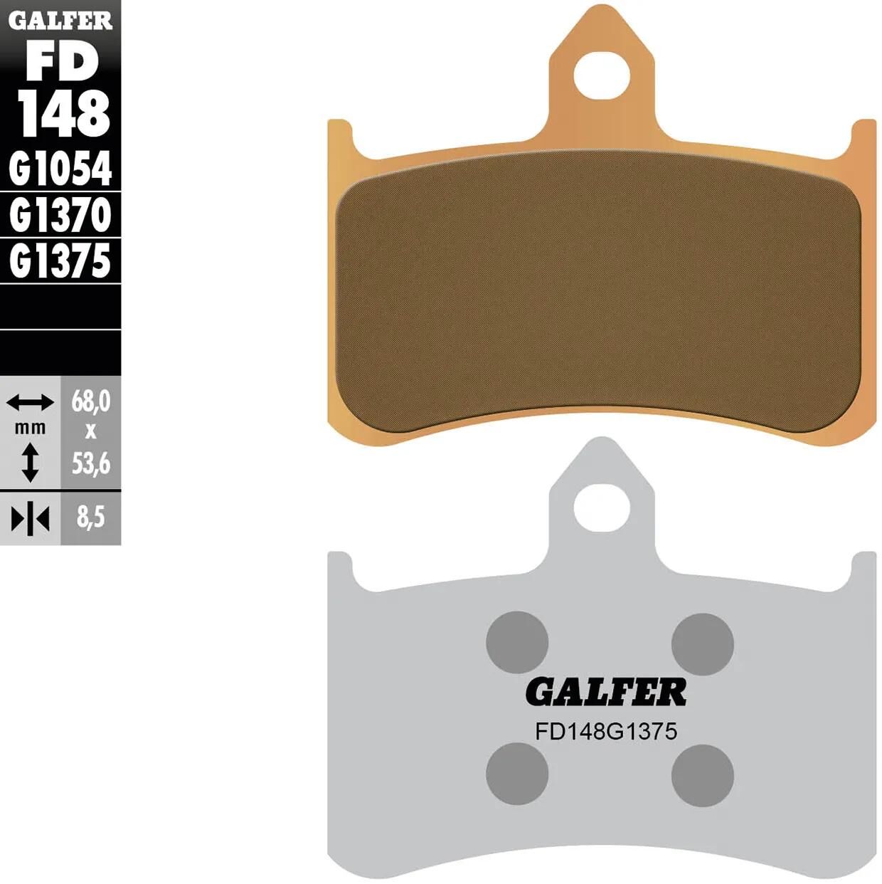 Galfer bremsbelag fd148 brake pad fd148 g1375 sintered metal