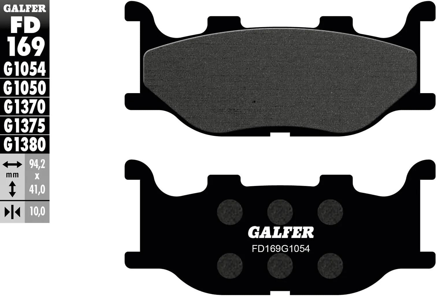 Galfer bremsbelag fd169 brake pad fd169 g1054 organic