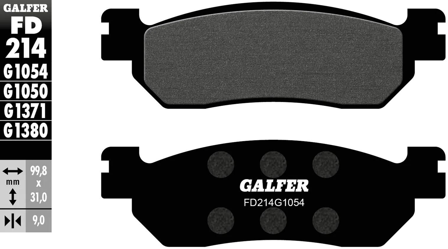 Galfer bremsbelag fd214 brake pad fd214 g1054 organic standard