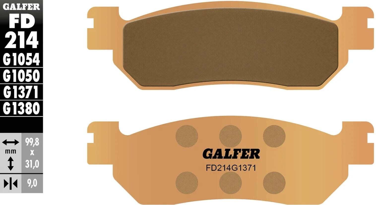 Galfer bremsbelag fd214 brake pad fd214 g1371 sint. metal street
