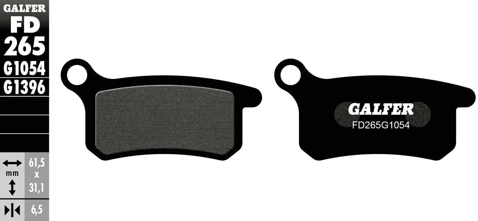 Galfer bremsbelag fd265 brake pad fd265 g1054 organic standard