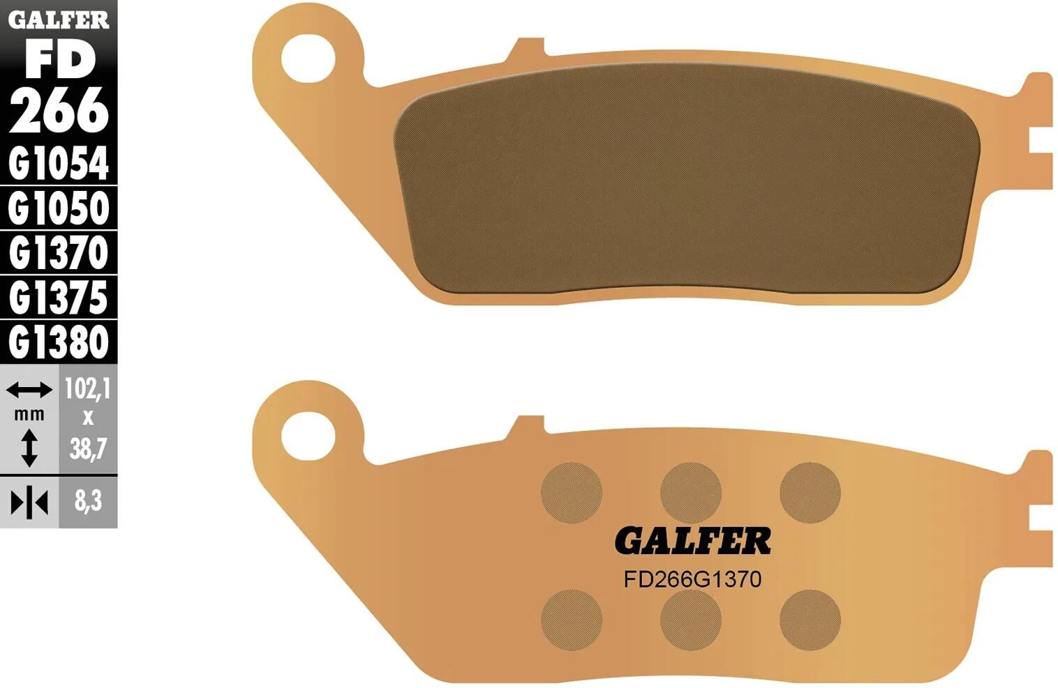 Galfer bremsbelag fd266 brake pad fd266 g1370 sint. metal street