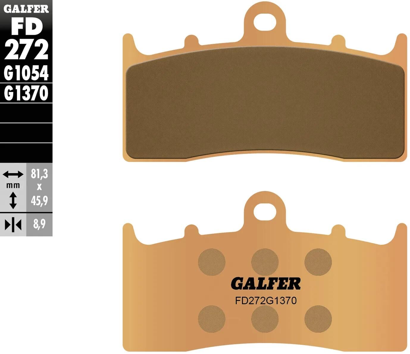 Galfer bremsbelag fd272 brake pad fd272 g1370 sint. metal street