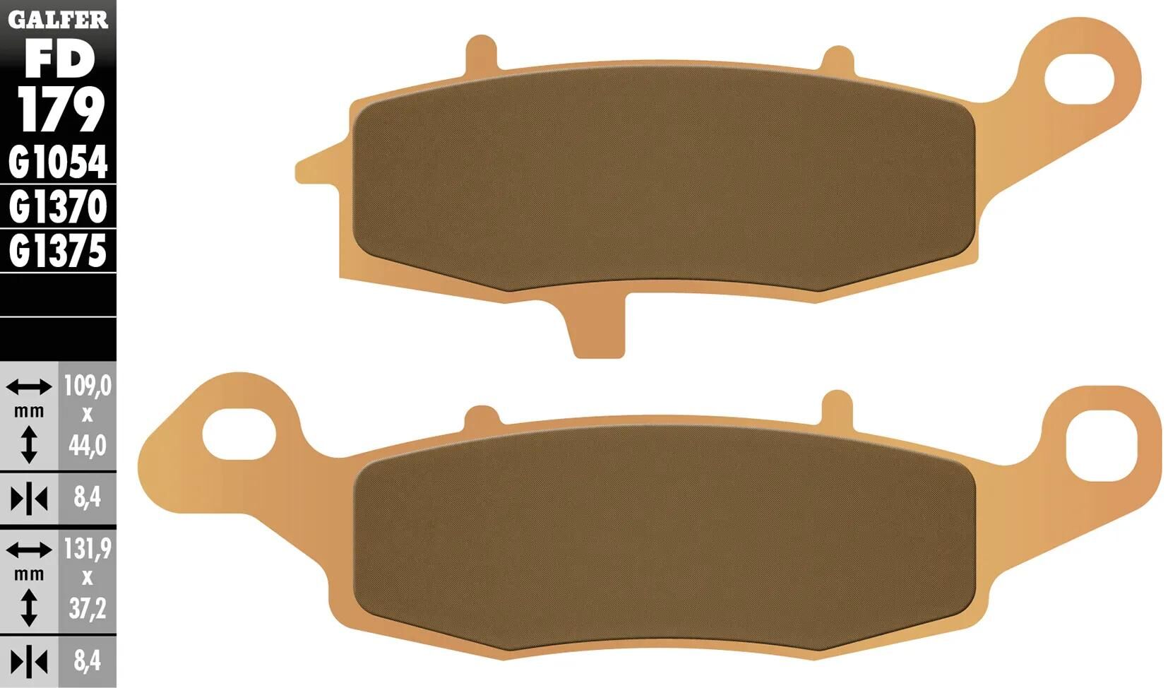 Galfer bremsbelag fd179 brake pad fd179 g1370 sintered metal