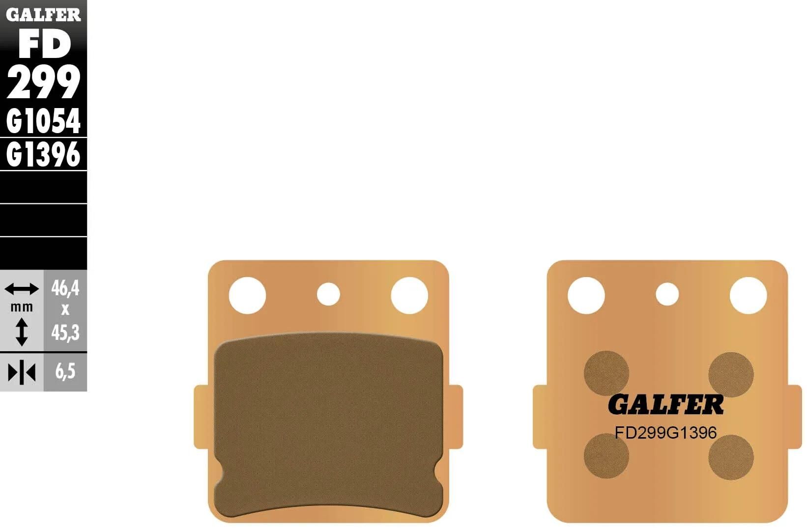 Galfer bremsbelag fd299 brake pad fd299 g1396 sint. metal offroad