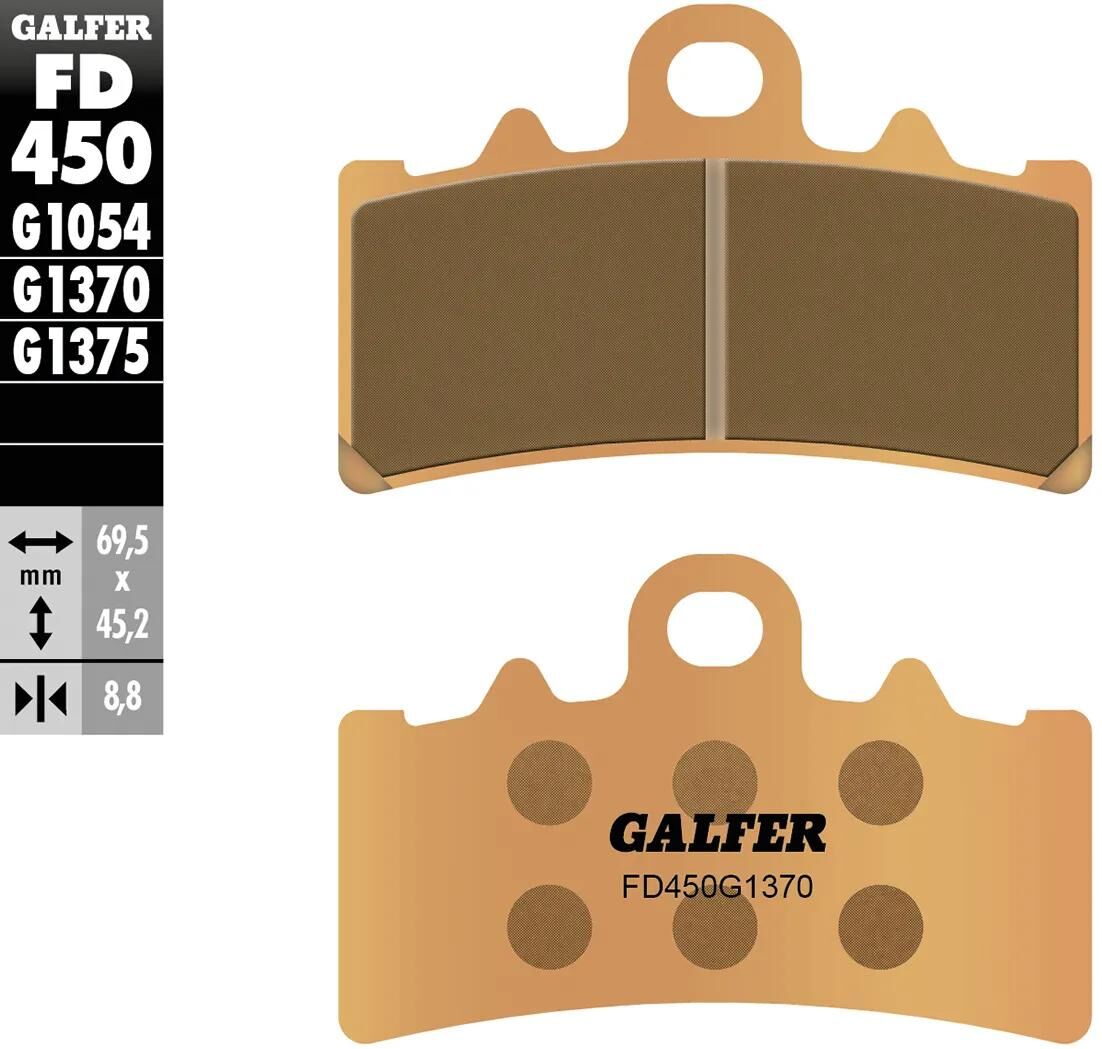 Galfer bremsbelag fd450 brake pad fd450 g1370 sint.metal street