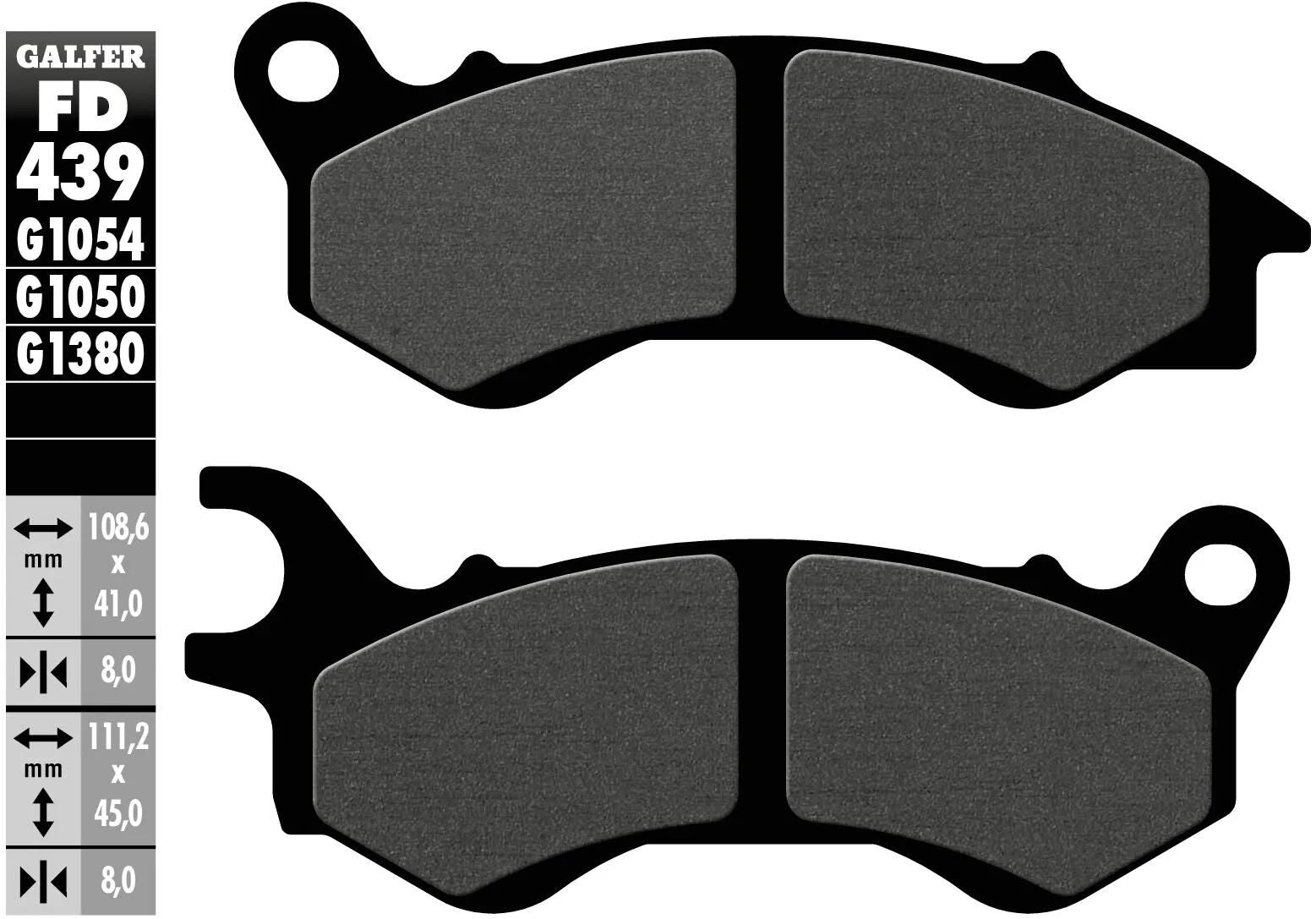Galfer bremsbelag fd439 brake pad fd439 g1050 organic scooter