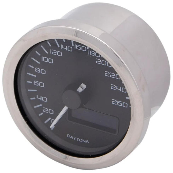 Daytona snelheidsmeter velona 60 velona speedometer, sw blue led 260 km h