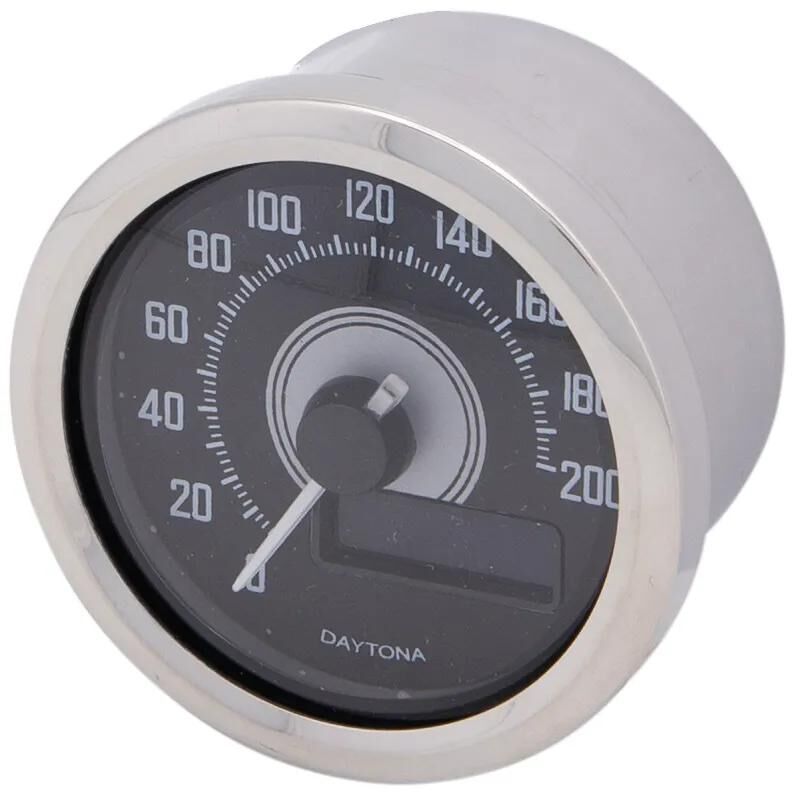 Daytona snelheidsmeter velona 60 velona speedometer, sw led white 200 km h