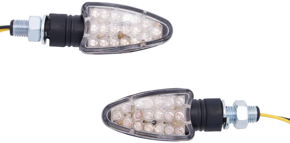 Spec-x led knipperlicht arrow led turn signal ar black, short sleeve, pair