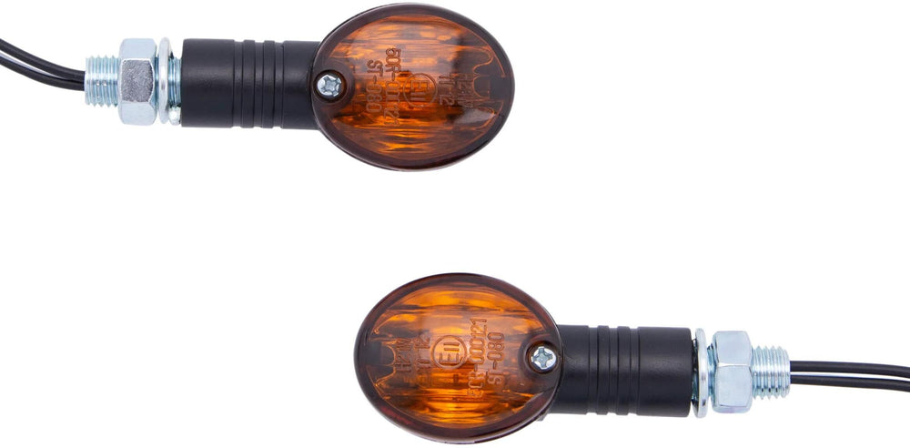 Spec-x richtingaanwijzer mini-bullet turn signals minib glass toothed,short sleev