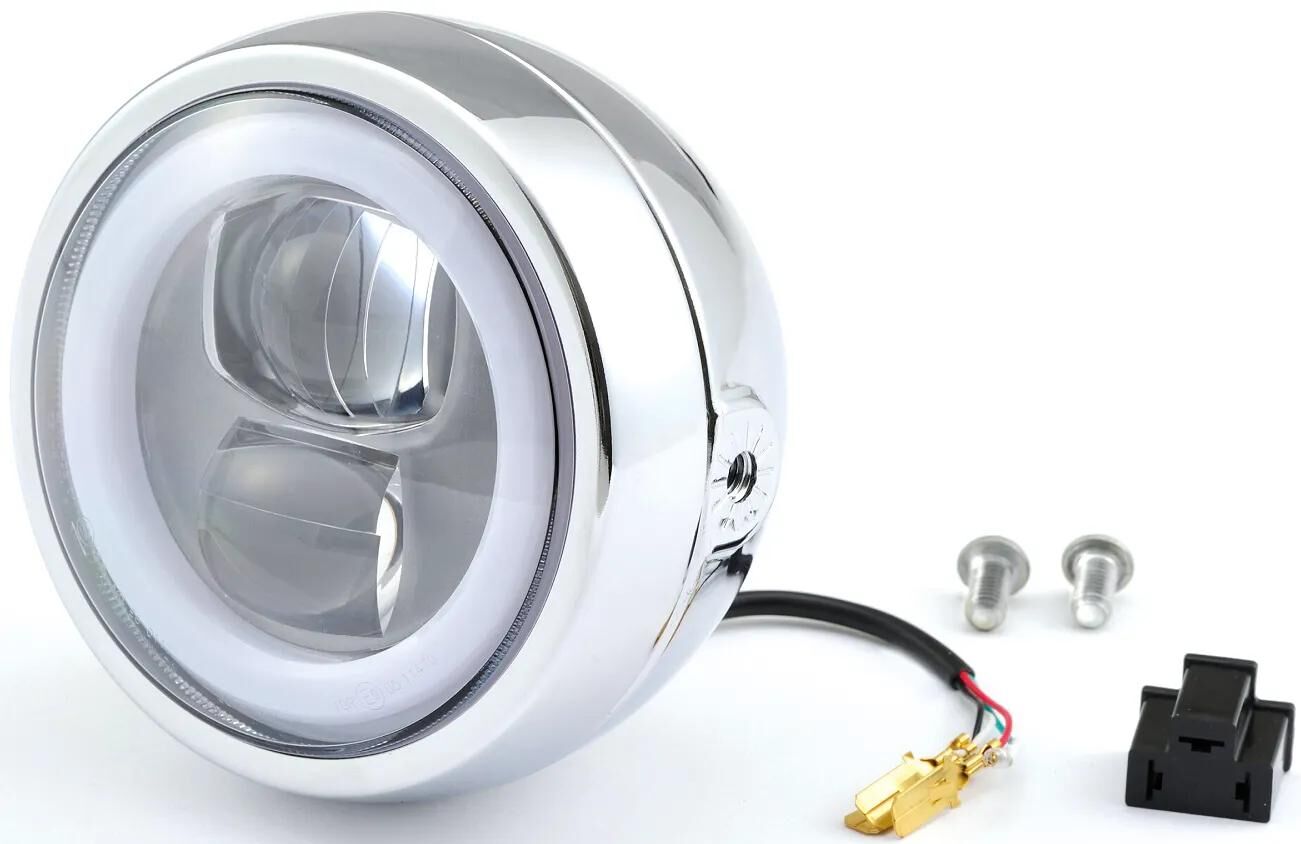 Daytona hauptscheinwerfer led headlights led 12mm chr, lateral
