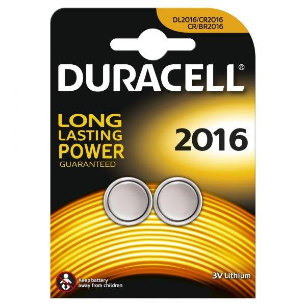 Pile bouton Duracell Cr2016 | Lithium | 3V | 80mAh