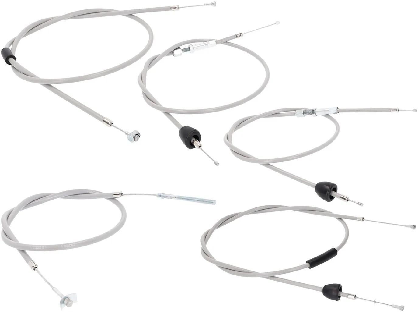 101 octane bowdenzugsatz bowden cable set 101.octa 5tlg gray