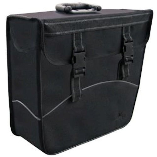 Groenlands Enkele tas zwart, rechts. afmeting 37x33x14 cm, inhoud 20 liter