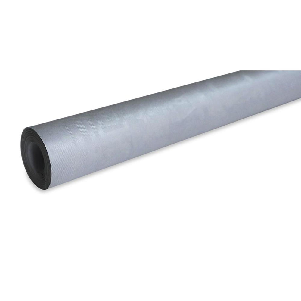 Wicotex tafelpapier op rol damast 120cmx8mtr. uni zilver