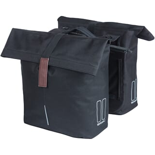 Basil tas dubbel 18333 city mik 28-32l. zwart