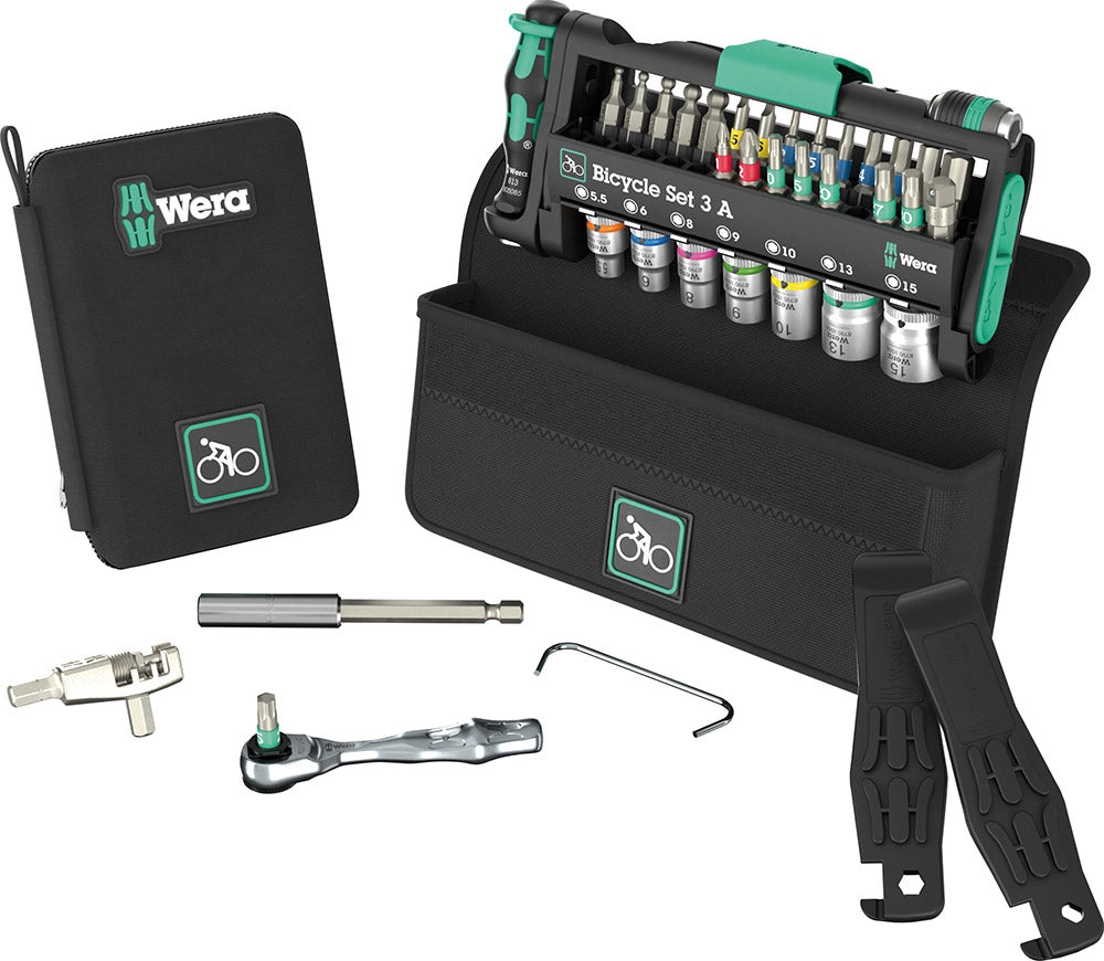 Wera bicycle set 3 a, 40‑delig gereedschapsset (zwart groen)