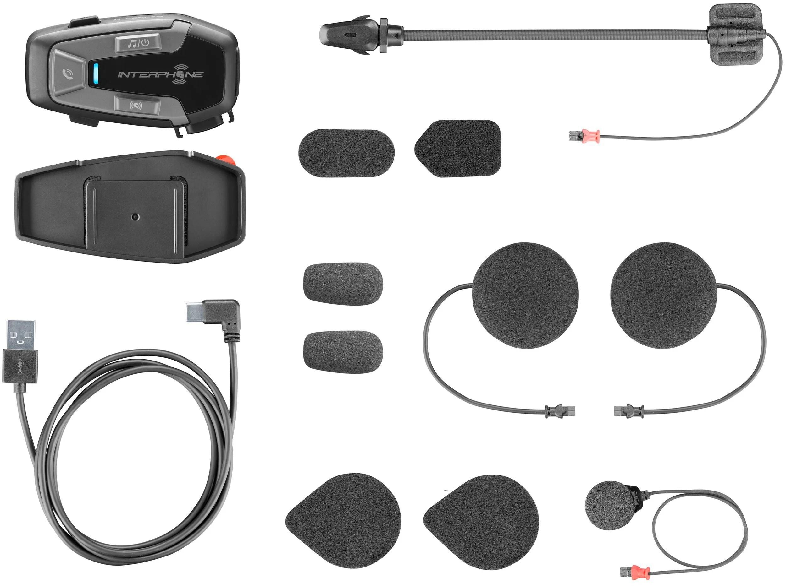 Interphone helmkommunikationssystem u-com 6 r com. system helmet u-com6r doublekit