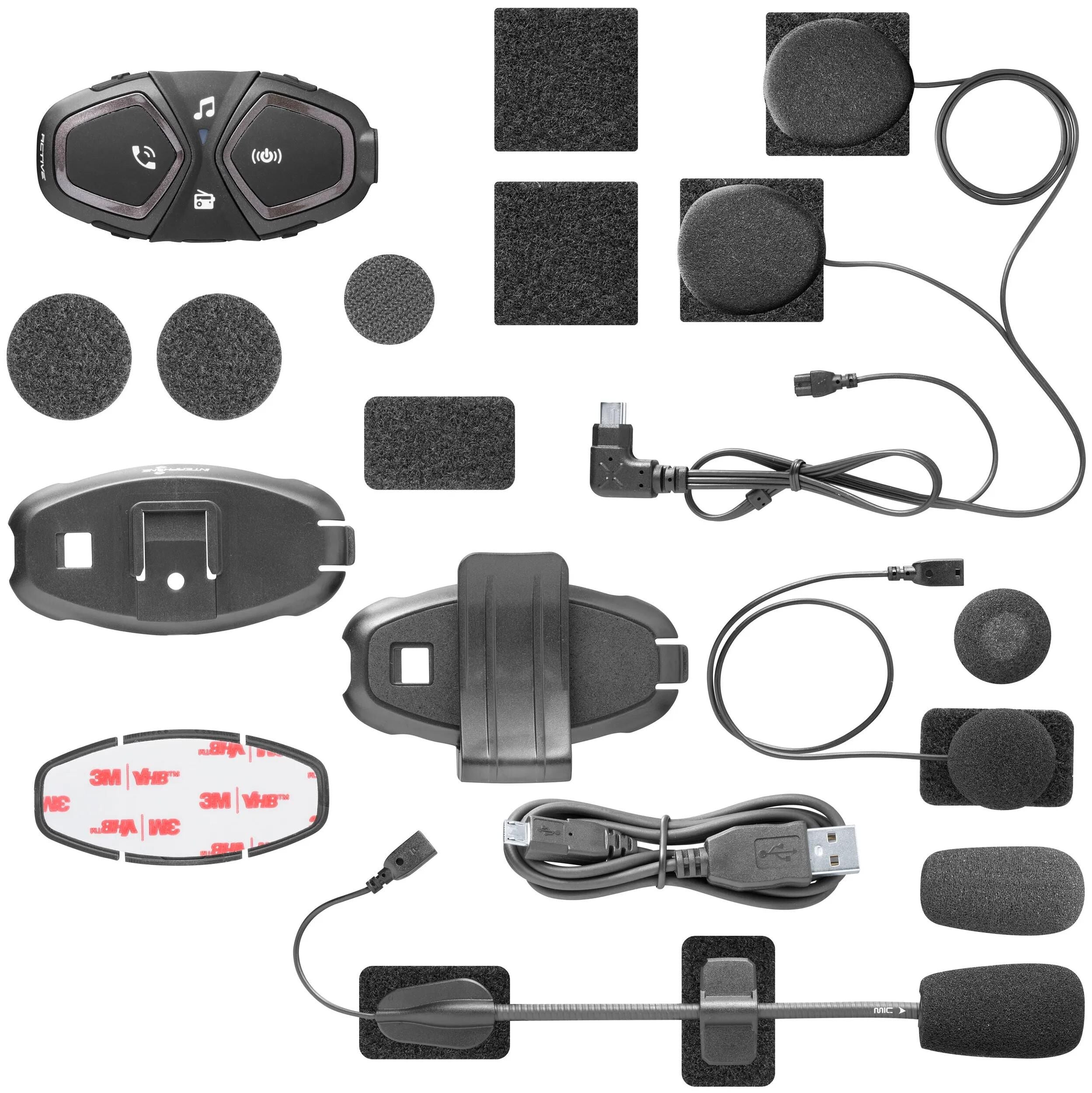 Interphone helmkommunikationssystem active helmet com.system interp. single kit