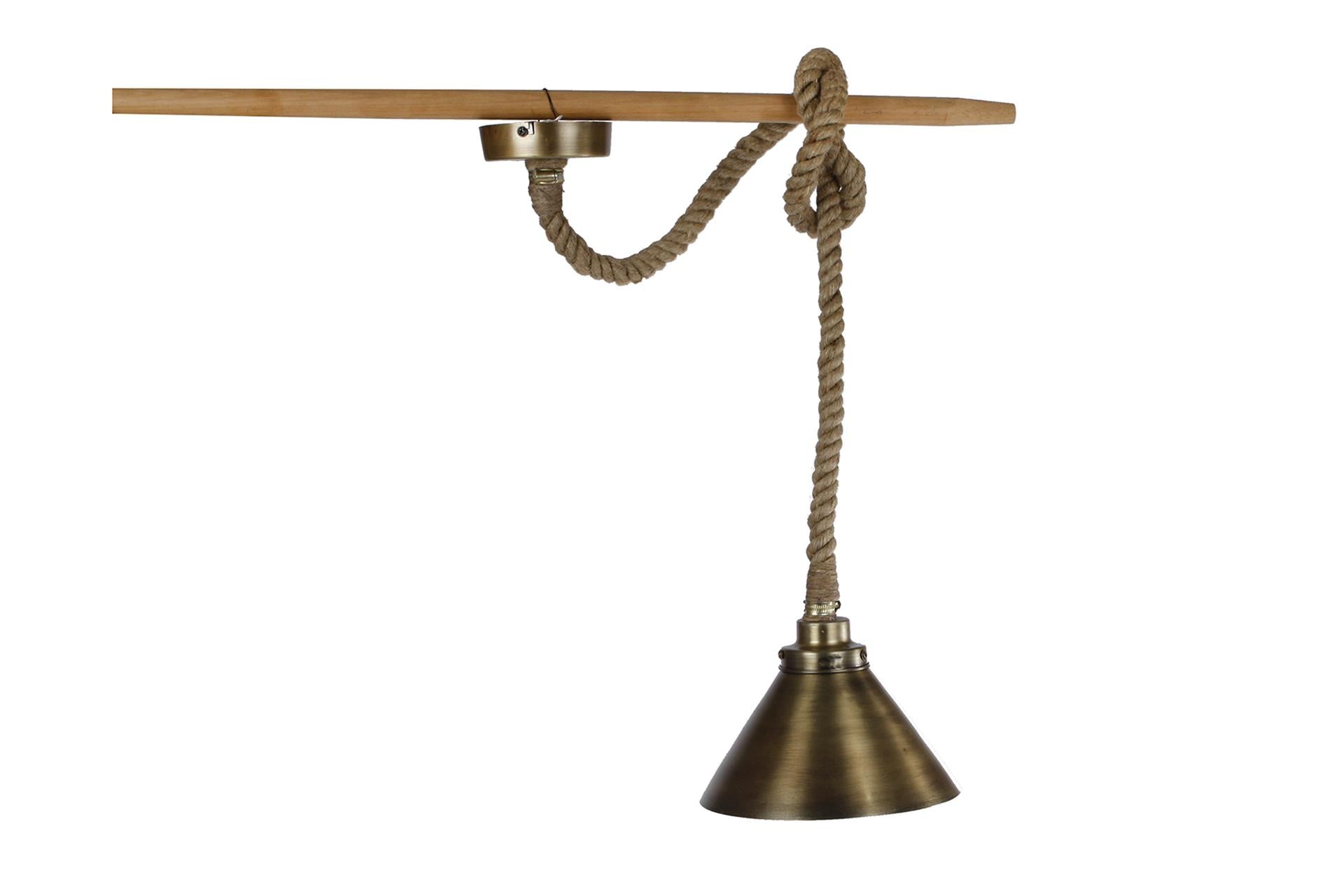 Cosydecor hanglamp aan touw zink metaal 25x25x15cm