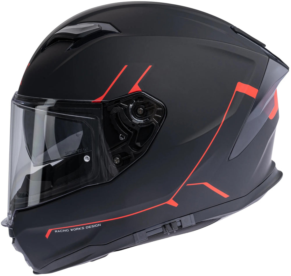 Spec-x integralhelm sx-82.03 r2 stinger helmet sx-82.03 r2 black matt red xs pin rea
